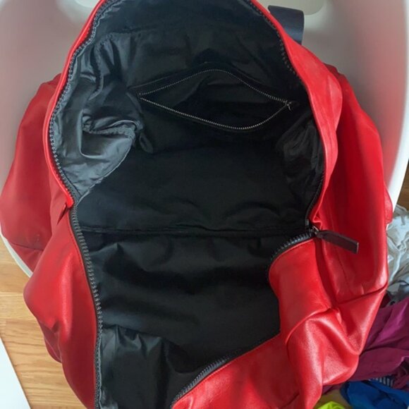 Red Leather Dufflebag by DSquared2 - Picture 4 of 10